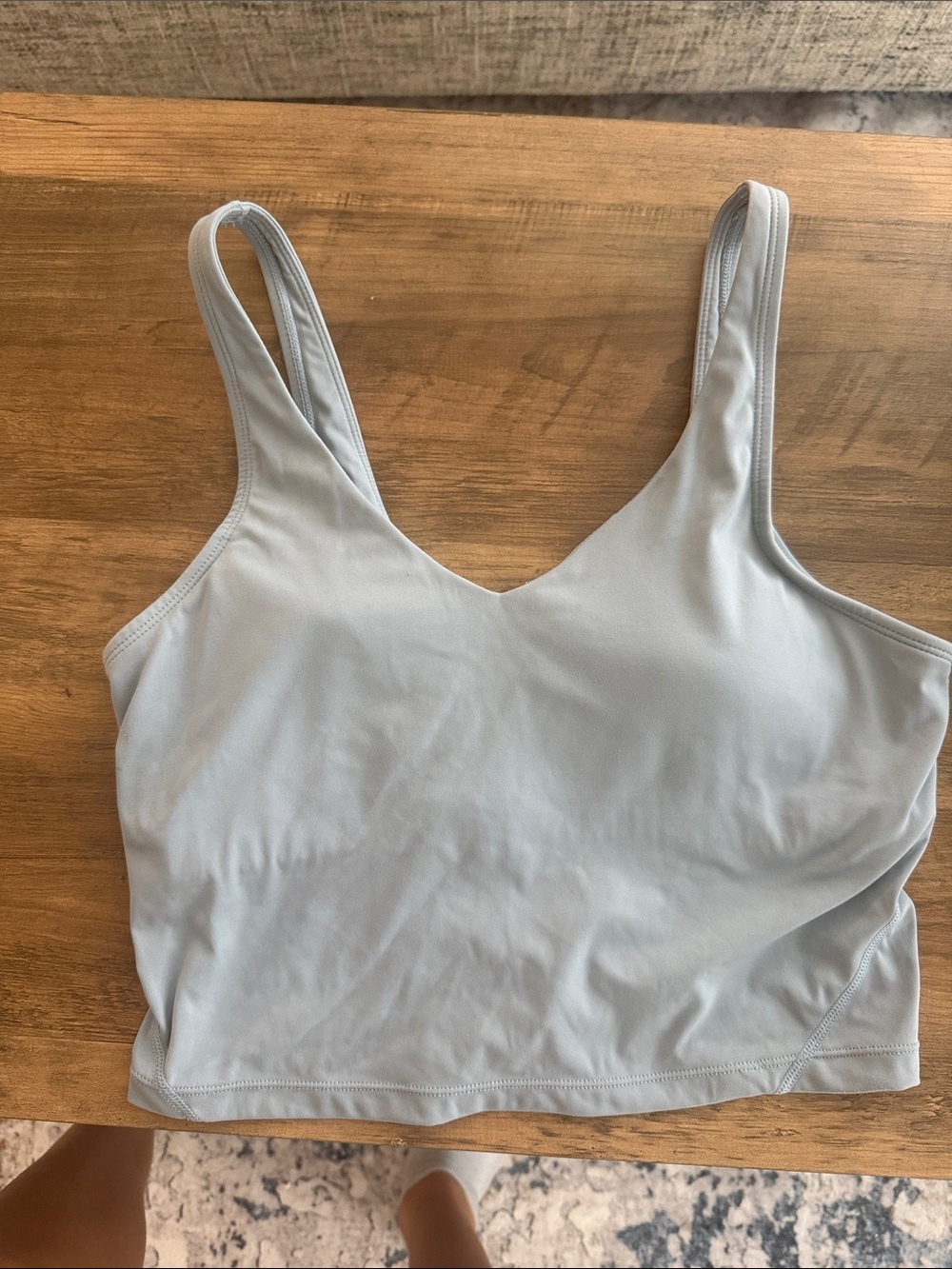 Light Blue Seamless Crop Bralette Tank - Women Intimates